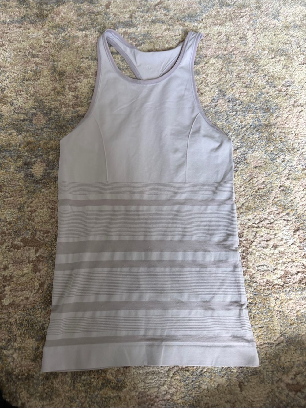lululemon athletica Light Lavender Striped Racerback Tank